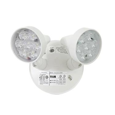 Imagem de TANLUX Iluminação de cabeça remota de emergência, luz de emergência de cabeça dupla, entrada multitensão de 6 V a 24 volts, 2 por 5 watts, saída de 2 por 400 lúmens, sem bateria interna