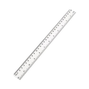 Imagem de Régua Plástica Transparente Azul 15/20/30cm Portátil E Bonita Para Est