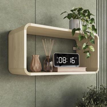 Imagem de Nicho Prateleira Decorativa Infantil 62,5x30cm Organizador Para Quarto E Decoração Carvalho Araguaia