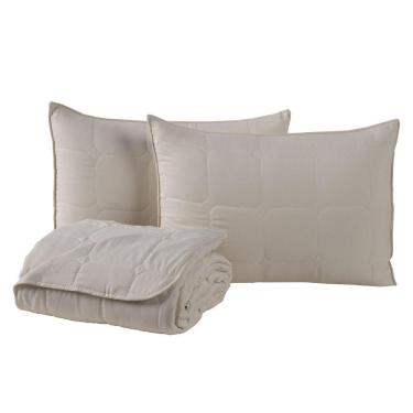 Imagem de Kit Cobre Leito Colcha Speciale King Matelado Toque Acetinado 400 Fios 3 Peças Palha - 100% Poliéster