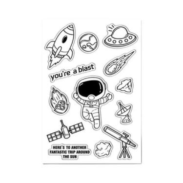 Imagem de Carimbo Transparente De Silicone Borboleta E Flor Para Artesanato Em P