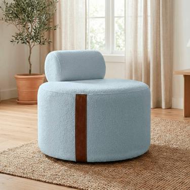 Imagem de Poltrona Decorativa Orgânica Erica Luxo Sala Bouclê Moderna