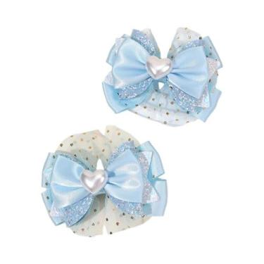 Imagem de Presilhas De Cabelo Femininas Modernas De Chiffon Com Laço, 2 Peças, A