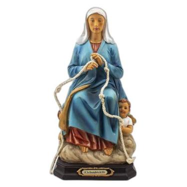 Imagem de Imagem Nossa Senhora Desatadora Dos Nós Sentada Importada - Amém Decor