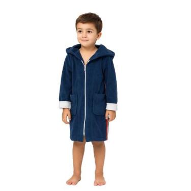 Imagem de Roupão Infantil Atoalhado Manga Longa com Zíper - Conforto E Carinho, 