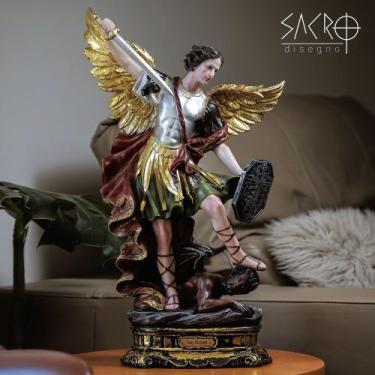 Imagem de Imagem São Miguel Arcanjo 60cm Resina Importado - Sacro