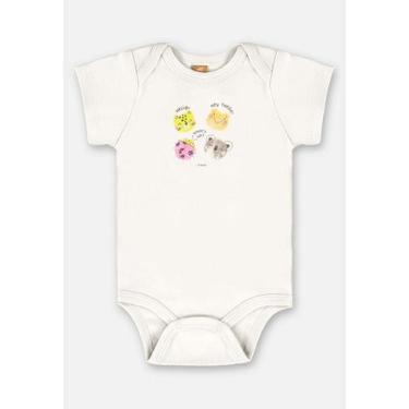 Imagem de Body para Bebê Menina em Suedine Up Baby, Bege, PR