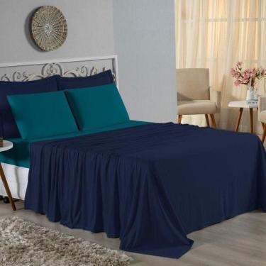 Imagem de Jogo De Cama Queen Nobre 4 Peças Lençol Com Elástico De 30cm De Altura