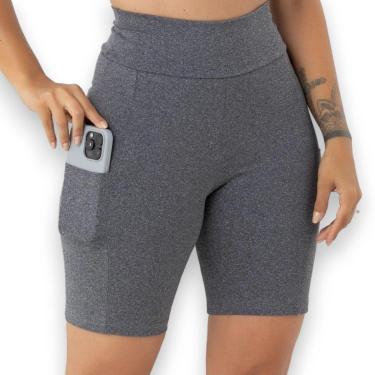 Imagem de SHORT Bermuda Leg Legging LISO com BOLSO Suplex Reforçado Fitness Academia Yoga 1053-Feminino