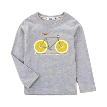 Imagem de Camiseta Infantil De Manga Comprida Com Estampa De Frutas, Camiseta De