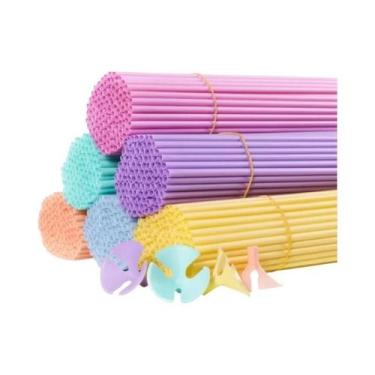 Imagem de Suporte De Balão De Látex Branco De 30cm Com Copo Para Decoração De Ca