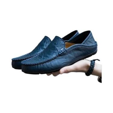 Imagem de Mocassins Casuais Masculinos Em Couro Legítimo Tamanho plus Size, Sapa