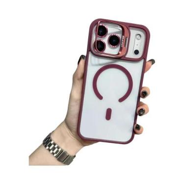 Imagem de Capa Magnética De Metal Com Suporte Para Carregamento Sem Fio Magsafe 