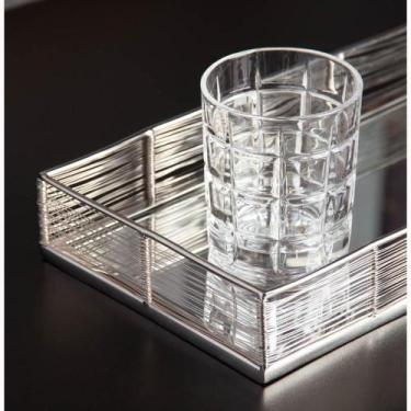 Imagem de Bandeja Decorativa Wolff Inox Niquelado com Espelho Prata