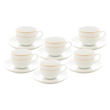 Imagem de 6 Xícaras de Chá Wolff de Porcelana com Pires