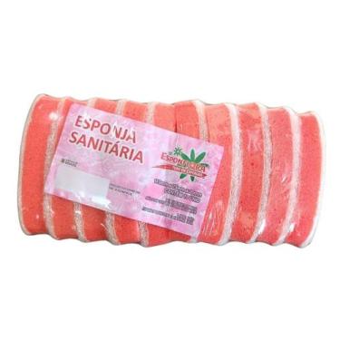 Imagem de Kit Esponja Sanitária Rosa Multiuso Dupla Face 50 Unidades - Esponflor
