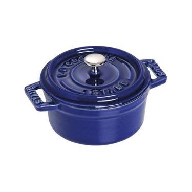 Imagem de CAÇAROLA STAUB REDONDA EM FERRO FUNDIDO AZUL MARINHO 10CM 405102620