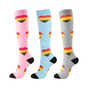 Imagem de Meias De Compressão Para Mulheres E Homens, 3 Pares, 20-30mmHg, Altura