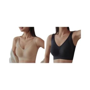 Imagem de Sutiã Sem Costura Push up Sem Fio Para Mulheres, Lingerie Macia, Confo