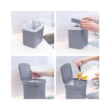 Imagem de Lixeira para Pia de Cozinha OU Trium 2,5 Litros Chumbo