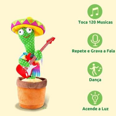 Imagem de Cacto Dançante E Falante Toca Música Repete A Fala Brinquedo - Caquito