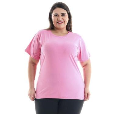 Imagem de Plus Size - Camiseta Feminina Manga Curta 100% algodão - EBT UNIFORMES