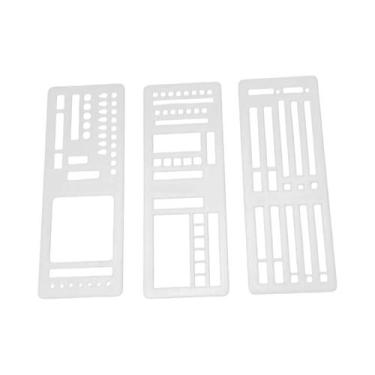 Imagem de Estênceis Portáteis 3x Planner 543x2 Polegadas, Carimbos De Linhas, Ma