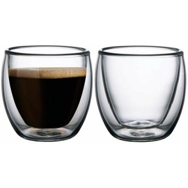 Imagem de Conjunto De Xícaras Tramontina Para Café Com Vidro Duplo 2 Peças Tramo