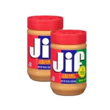 Imagem de Kit 2 Manteigas de Amendoim Cremosa Jif 454g Cada Original Importada