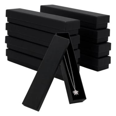 Imagem de GOMAKERER 10 peças, caixa de armazenamento de moedas, colar de joias de papelão, caixas de armazenamento de presente, caixa de papel retangular, recipientes de joias de papelão, organizador de