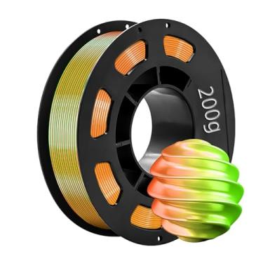 Imagem de Filamento PLA de seda gradiente impressora 3D material de modelagem de filamento 1,75 mm 200g, filamento de impressão de alta velocidade, dureza aprimorada, sem entupimento sem deformação, precisão