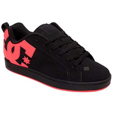 Imagem de DC Sapato feminino Court Graffik cano baixo casual skate, Preto/rosa choque, 10.5
