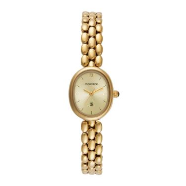 Imagem de Relogio Mondaine Feminino Ref: 33051lpmvdm1 Oval Bracelete Dourado