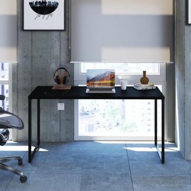 Imagem de Mesa de Escritório Kuadra I 150cm Industrial Preto E Ônix - Compace