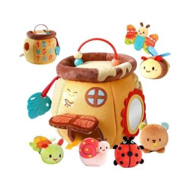 Imagem de Brinquedo De Colmeia Para Bebês De 6-12 Meses, Com 5 Elementos Sensori