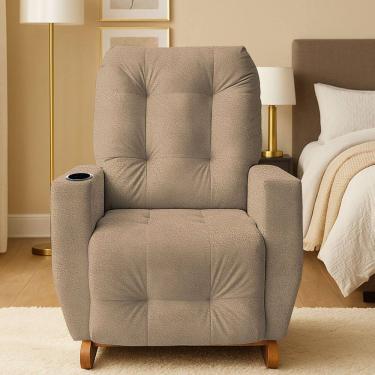 Imagem de Poltrona de Amamentação Balanço Antonella Puff Capuccino Boucle