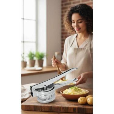 Imagem de Espremedor Batata Aço Inox Profissional Amassador Purê - Congratulatio
