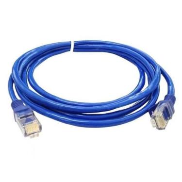 Imagem de Cabo De Rede Blindado 10m Ethernet Rj45 Cat5 Azul 2M 3M 5M 10M 15M - K