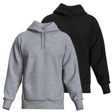Imagem de Kit 2 Blusas De Moletom Hyve Modelo Canguru Com Capuz Para o Frio Masculino-Masculino