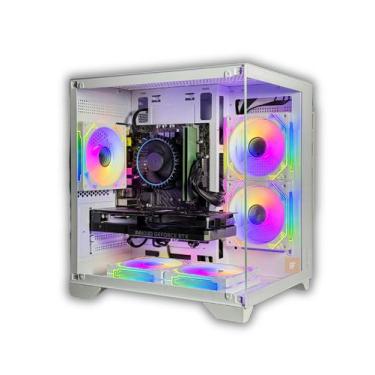 Imagem de PC Gamer Aquario Preto ou Branco  Ryzen 5 5500  Radeon RX 7600 8GB  16