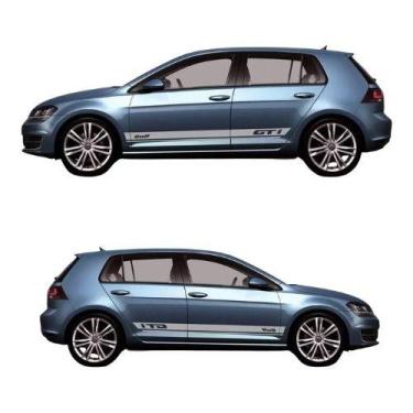 Imagem de Kit 2 Adesivo Carro Faixas Laterais Do  Golf Volkswagen - onl