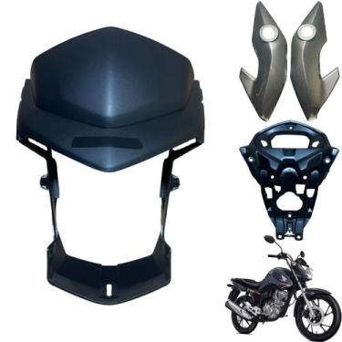 Imagem de Kit Frontal Farol Cg Fan 160 2016 até 2021 / Máscara Par de Bananinha 