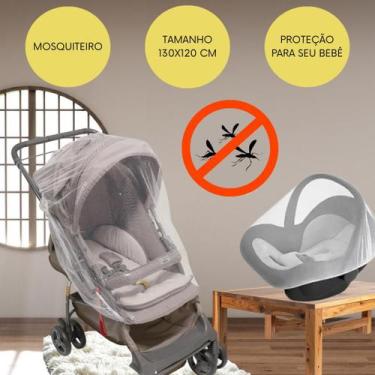 Imagem de Mosquiteiro avulso papi para carrinho 1,30m x 1,20m contem 01 un branc
