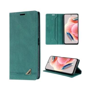 Imagem de Capa Carteira Magnética De Couro Com Bloqueio RFID E Suporte Para Cart