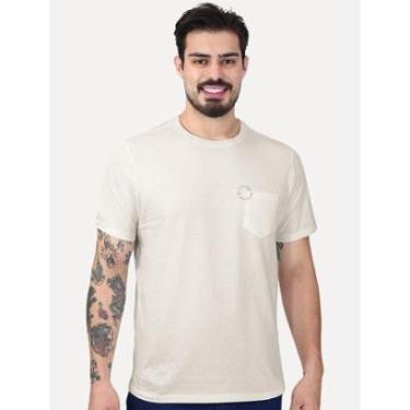 Imagem de Camiseta Dudalina Masculina Regular Silk Bolso Off White-Masculino