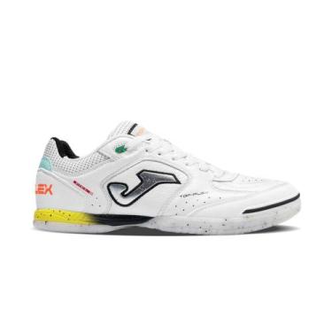 Imagem de Chuteira Joma Top Flex Futsal, 41, Branco, Amarelo