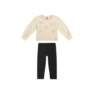 Imagem de Conjunto Moletom Amarelo Longo Menina Colorittá, Amarelo, 4