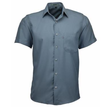 Imagem de Camisa Social Amil Masculina Microleve Clássica Manga Curta Não Amassa