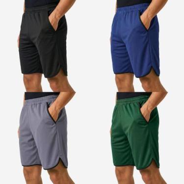 Imagem de Kit 4 Shorts Bermuda Masculina Dry Fit Esportiva Leve com Bolsos Acade