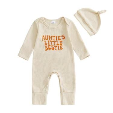 Imagem de Macacão de bebê SAYOO Aunties Bestie, gênero neutro, 0-3 meses